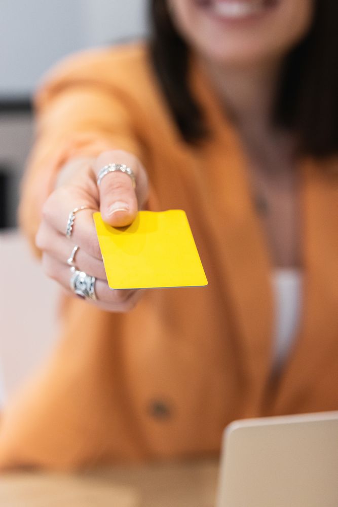 Anonymous woman making payment during online shopping