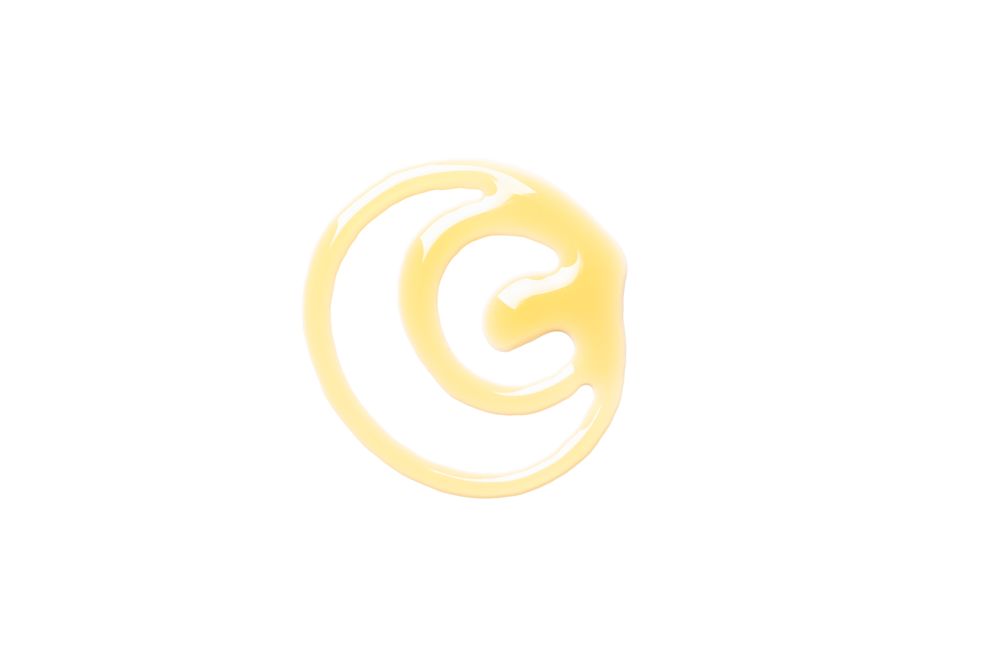 Sweet honey smear isolated on neutral background