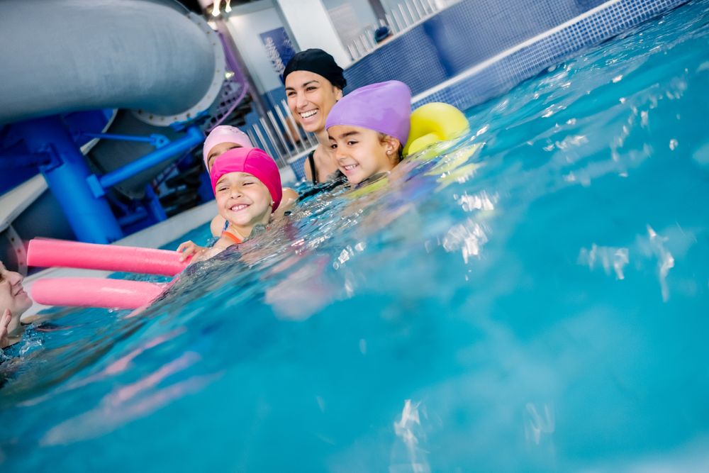 People swimming in pool