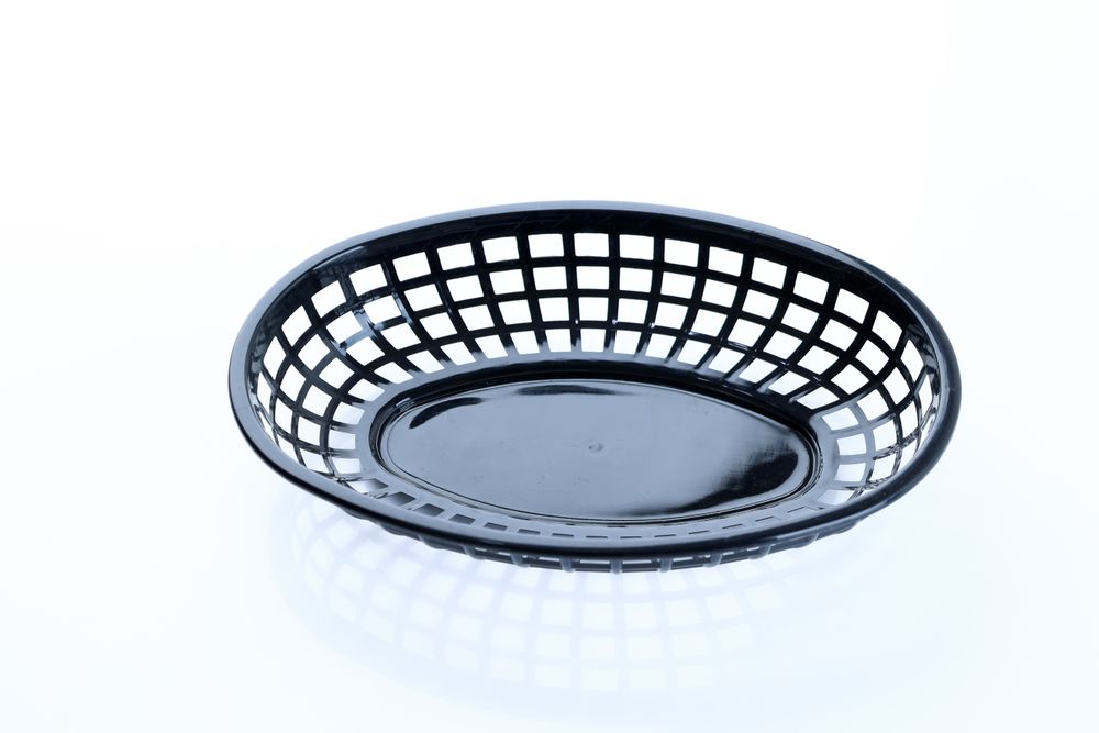Empty Black Fries Basket