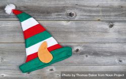 Christmas elf stocking on Wood 0yyn10