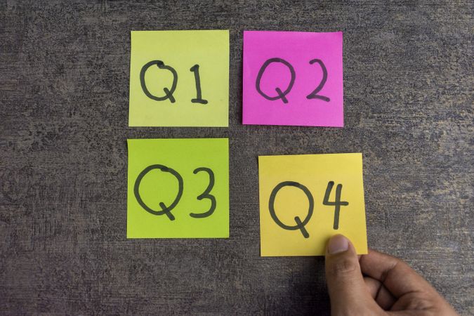 quarterly report concept