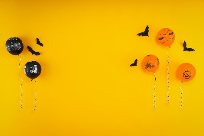 Concept of Halloween, Halloween balloon, space for text