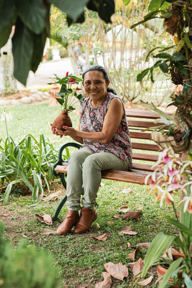 Mature Woman's Green Paradise