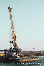 Yellow crane at the port 0yGJ74