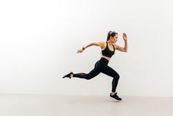 Woman in sportswear running