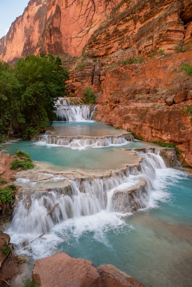 Time lapse photography of Havasu falls in  Grand Canyon, Arizona, United States