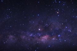 Milky way galaxy with stars and space dust in the universe