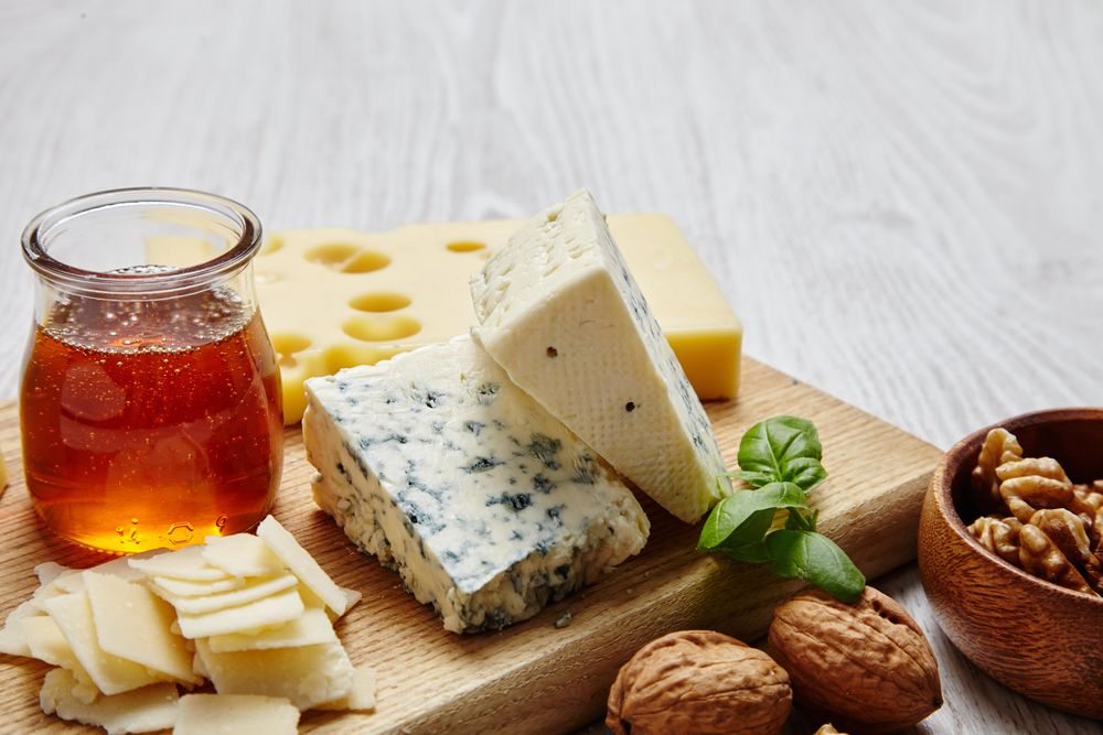 Close up of cheese plate