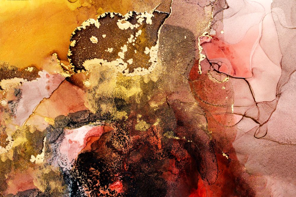Modern brown fluid art