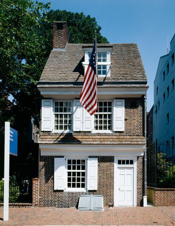 Betsy Ross House in Philadelphia, Pennsylvania.