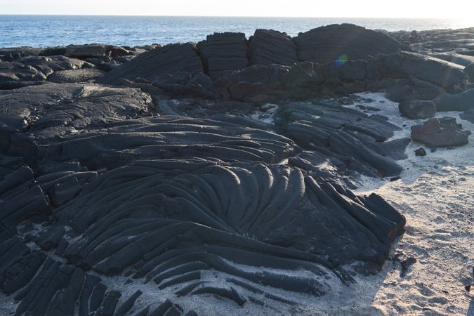 Rough shore of sea