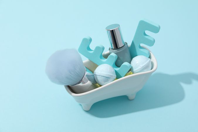 Concept of cosmetic and beauty care accessories