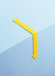 Yellow arrow pointing down
