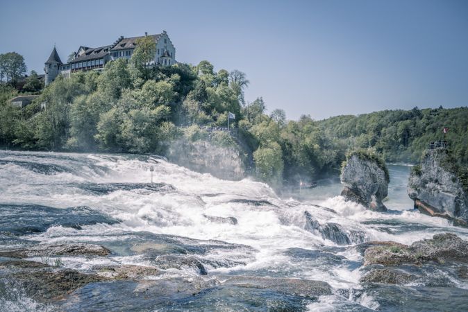 Rhine river and its waterfall