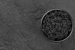 Caviar bowl with copy space