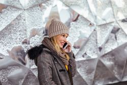 Young woman talking on the phone