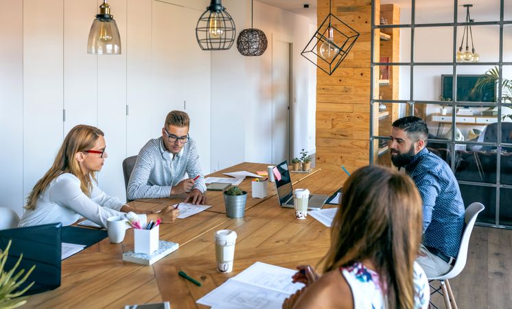 People at a business meeting in the office
