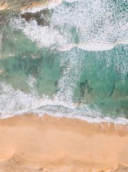 Sea waving near shore