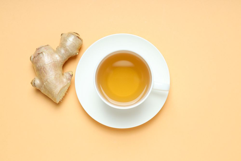 Cold treatment, healthcare concept - tea with ginger
