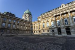 Outdoor courtyard of Hungarian castle