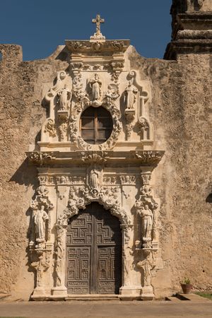 Doorway of Mission San José y San Miguel de Aguayo, San Antonio, Texas