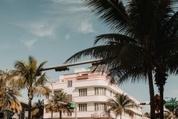 MIAMI, USA - November 13, 2018: View of beautiful city street