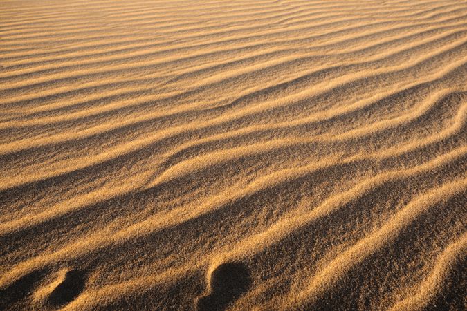 Beautiful sand waves on beach