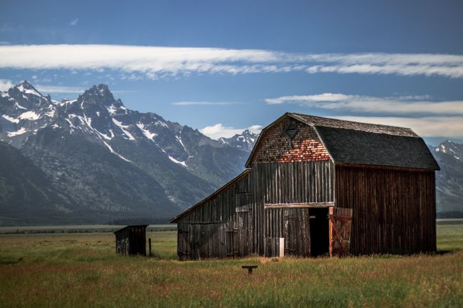 Wooden barn in Jenny Lake, Wyoming, United States