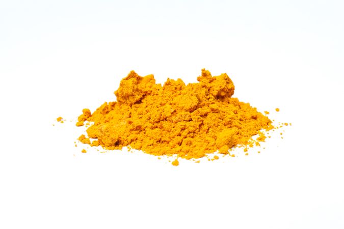 Fragrant seasoning - turmeric, isolated on plain background