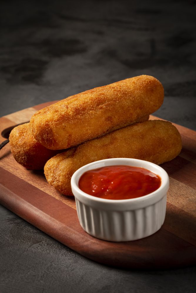 Fried risoles or Risol. Risoles stuffed with cheese and ham.