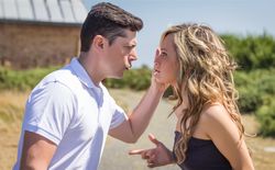 Couple having argument in quarrel
