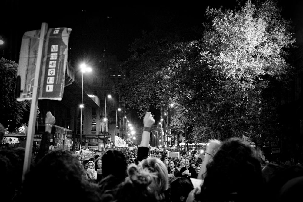 Group of people in the street at protest