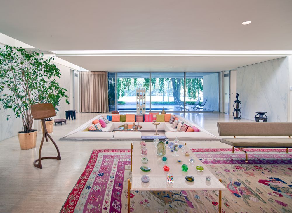 “Conversation pit" at the Miller House, Columbus, Indiana