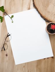 Blank sheet on the table