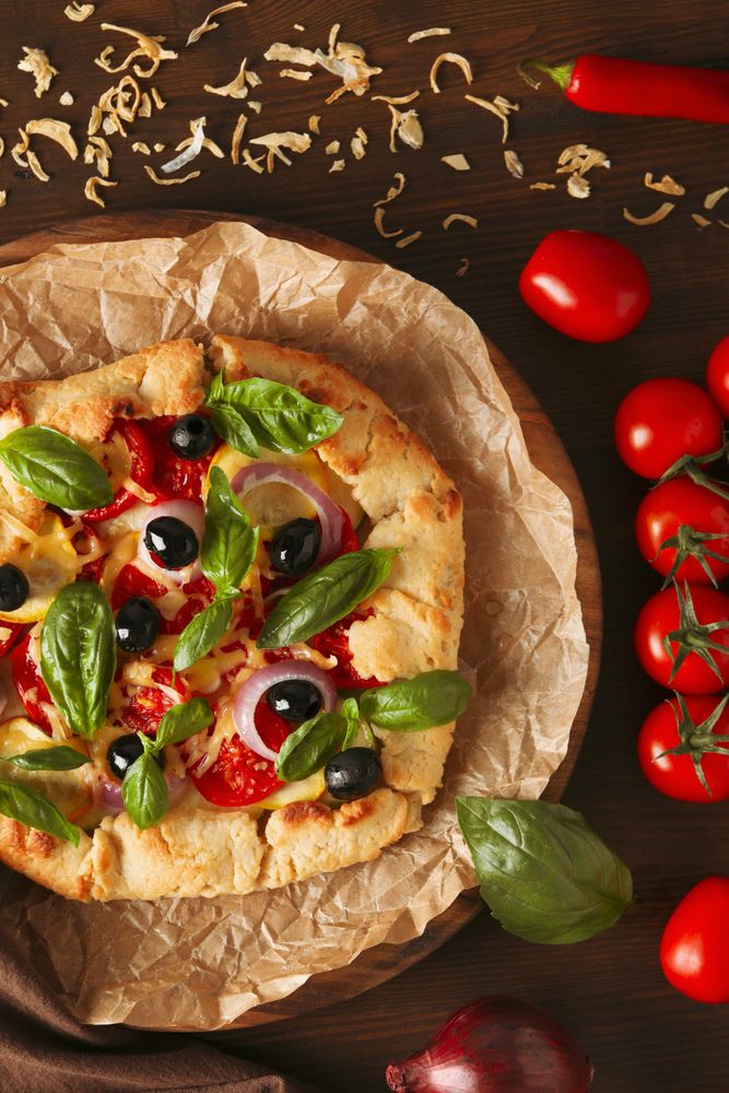 Concept of tasty food, tasty Vegetable galette