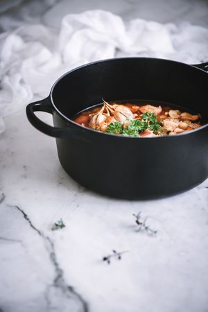 Cooked vegetables of vigil potaje stew