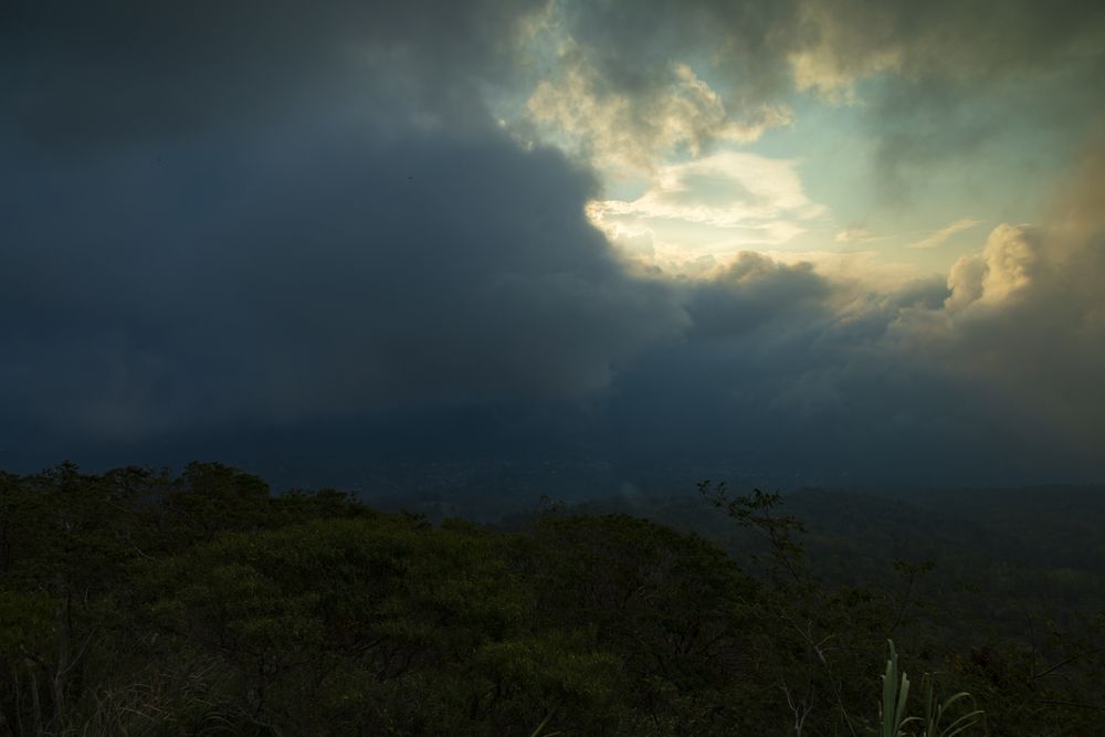 Mount Mahawu, a stratovolcano located in North Tomohon, North Sulawesi, Indonesia
