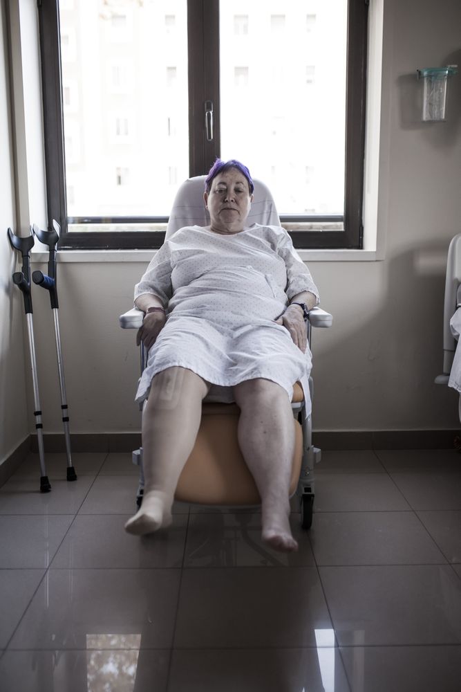 Mature woman hospitalized
