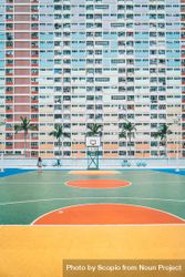 Colorful basketball court 5rB825