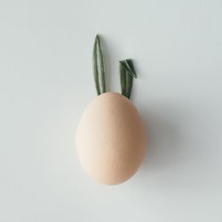 Easter egg with bunny ears