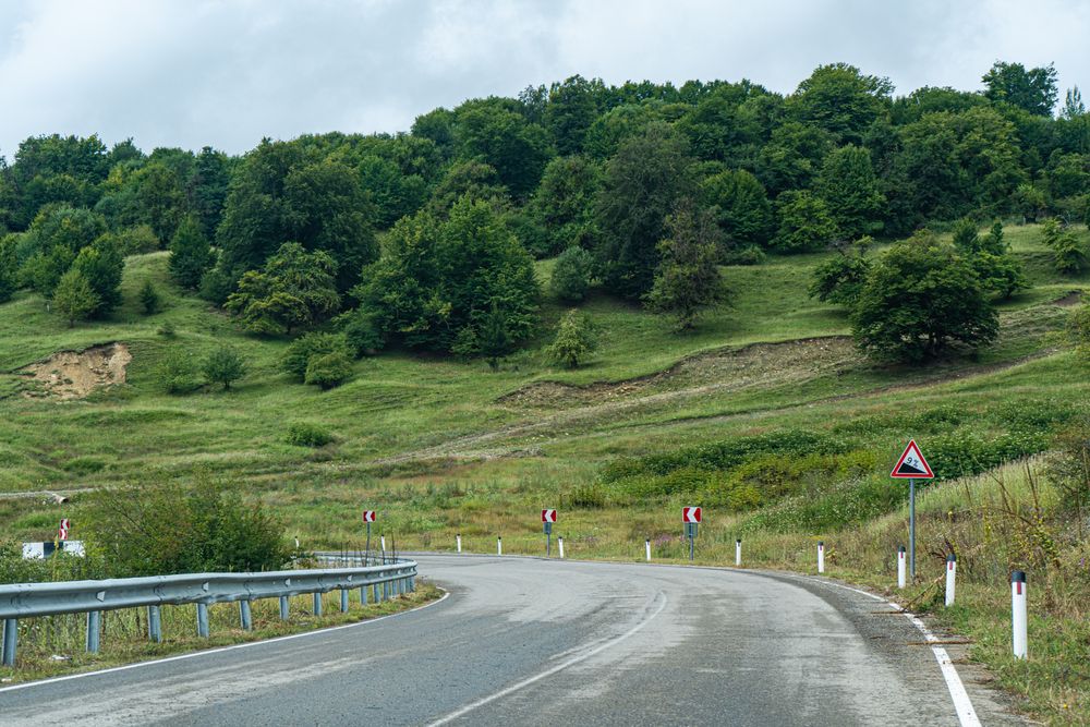Road in the Caucasus mountains of Georgia