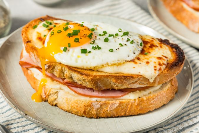 French Croque Madame Sandwich