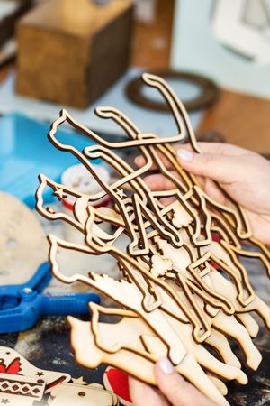Woodworking workshop eco-friendly Christmas toys