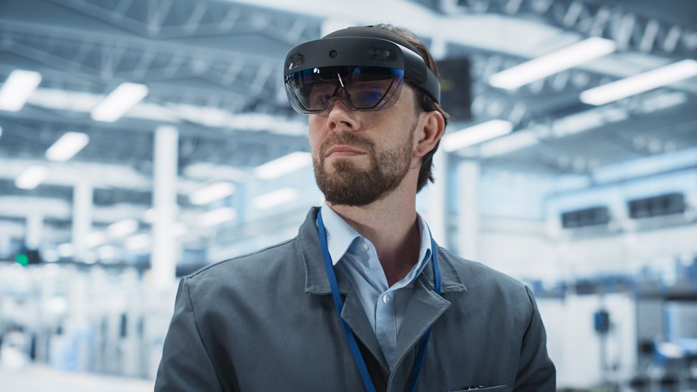 Scientist working in glasses