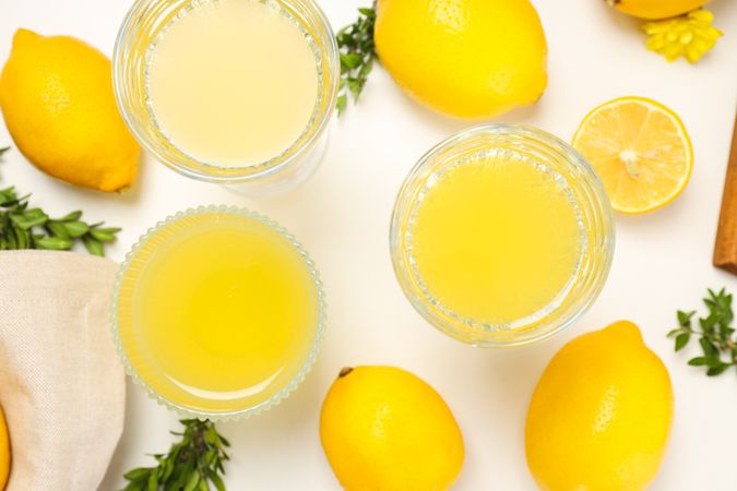 Concept of fresh summer drink - Limoncello cocktail