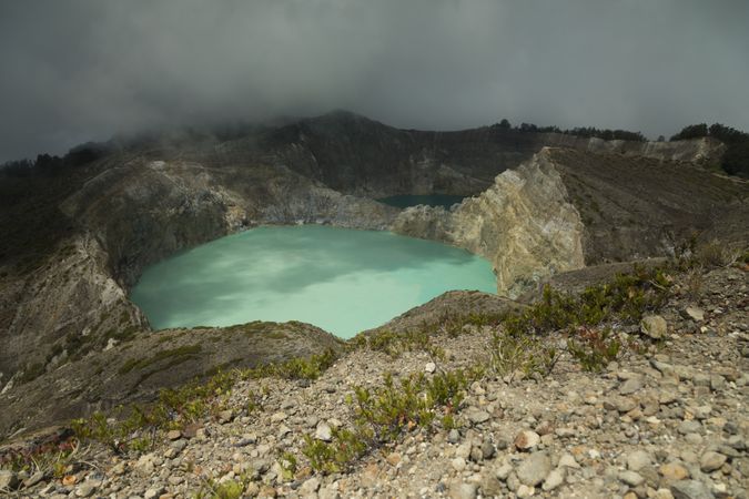 Kelimutu volcano, craters and turquoise blue lakes, Flores Island, Indonesia