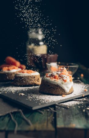 homemade carrot cake with oatmeal