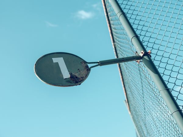 Number sight on tennis playground