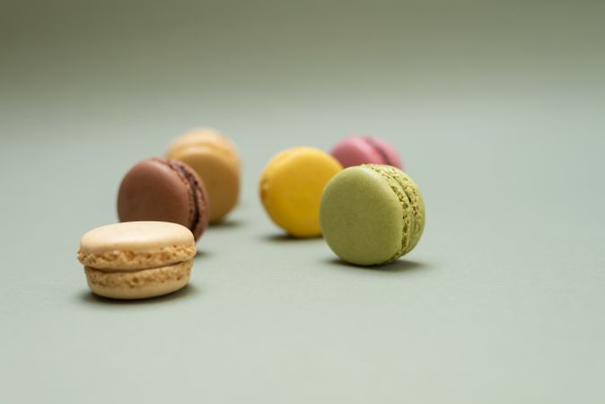 Vintage pastel colored French macaroons or macarons